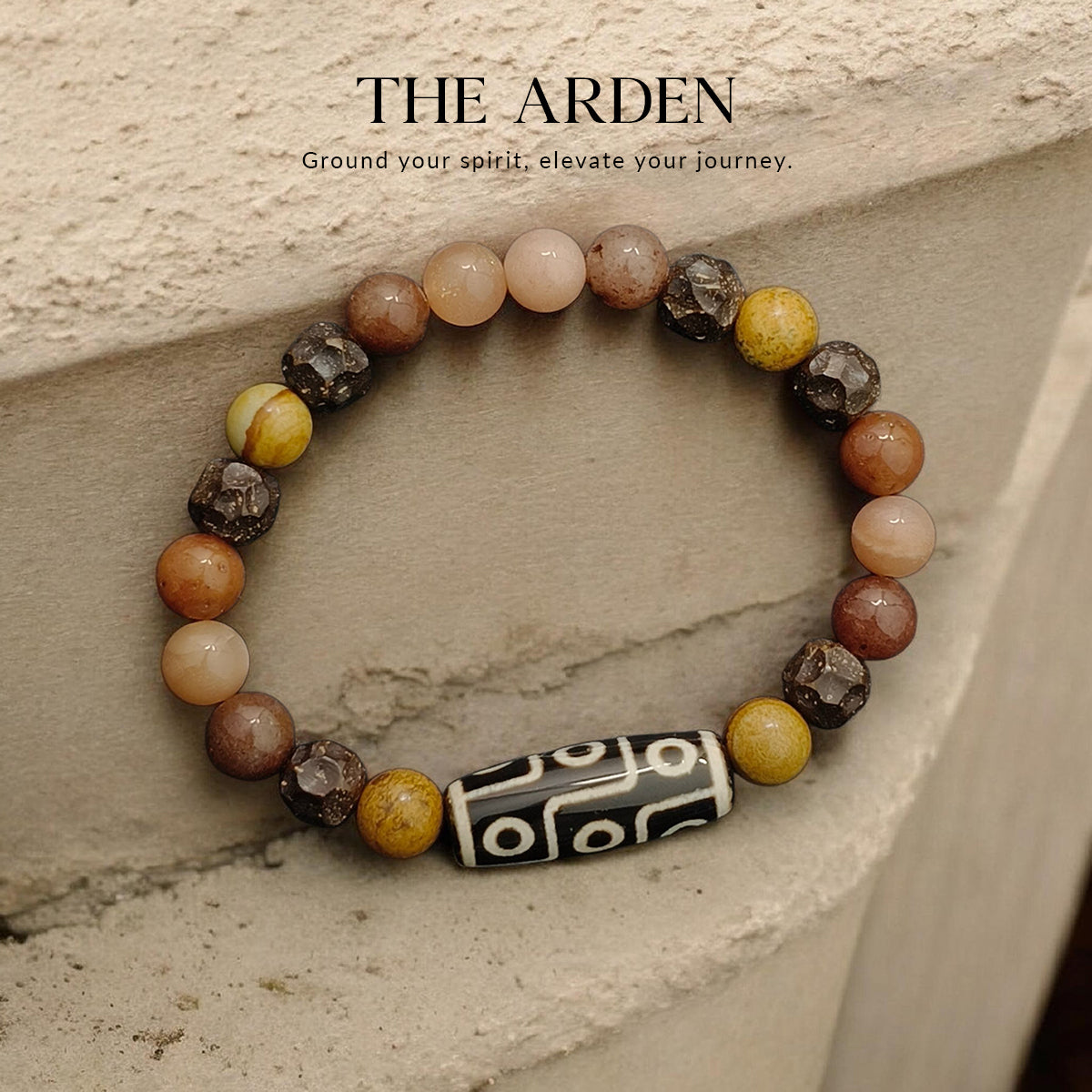 THE ARDEN Modern 9-Eye Dzi Bracelet