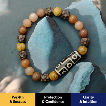 THE ARDEN Modern 9-Eye Dzi Bracelet