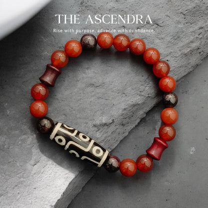 THE ASCENDRA Modern 9-Eye Dzi Bracelet