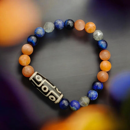 THE AUREVON Modern 9-Eye Dzi Bracelet
