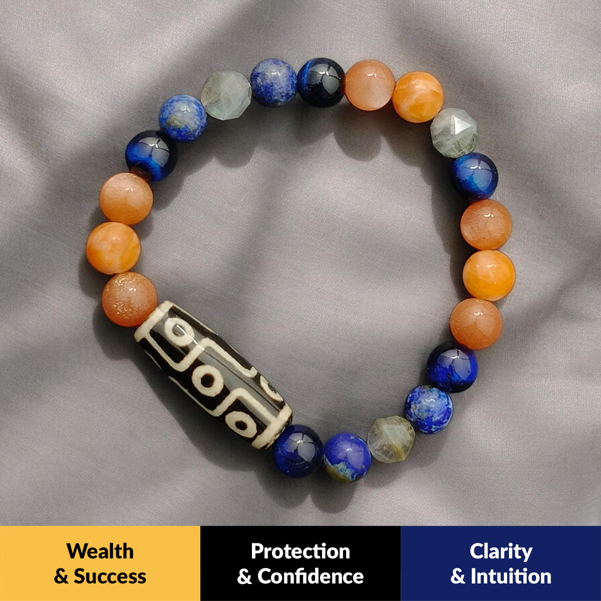 THE AUREVON Modern 9-Eye Dzi Bracelet
