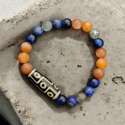 THE AUREVON Modern 9-Eye Dzi Bracelet