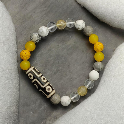 THE AURORIS Modern 9-Eye Dzi Bracelet