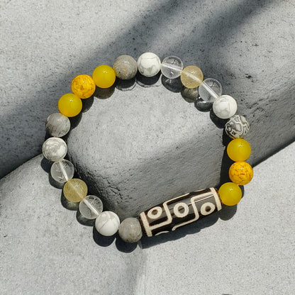THE AURORIS Modern 9-Eye Dzi Bracelet