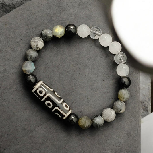 THE NOCTURIA Modern 9-Eye Dzi Bracelet