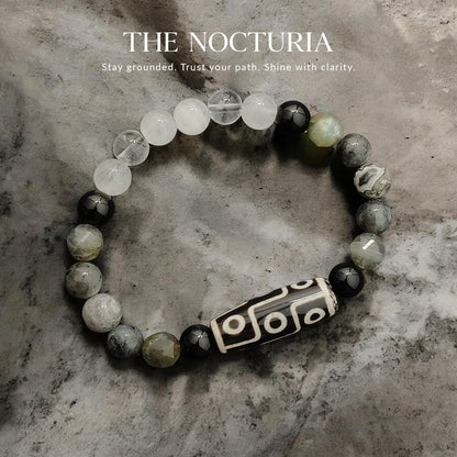THE NOCTURIA Modern 9-Eye Dzi Bracelet