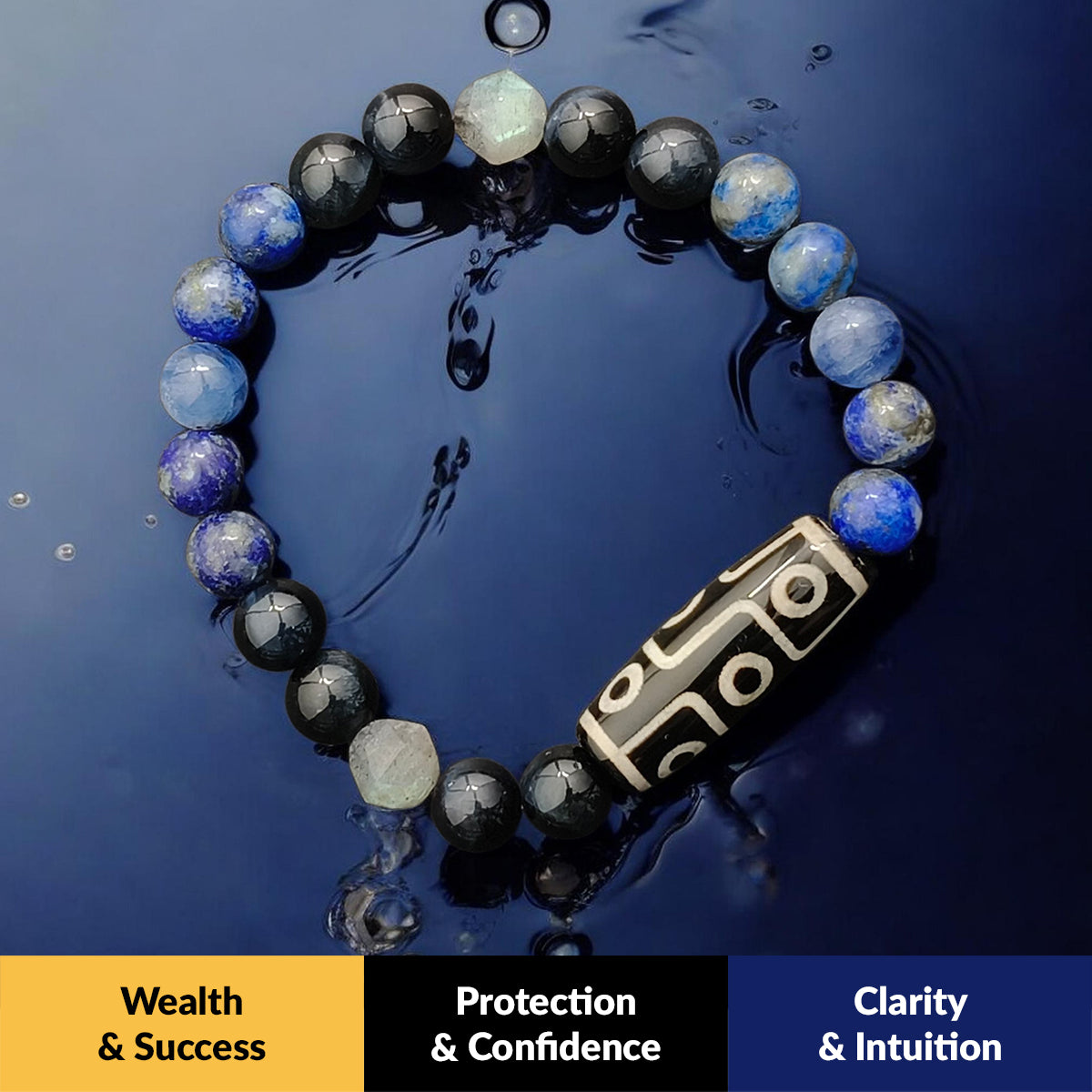 THE NOCTYR Modern 9-Eye Dzi Bracelet