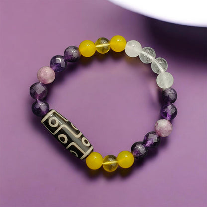 THE SOLENARA Modern 9-Eye Dzi Bracelet