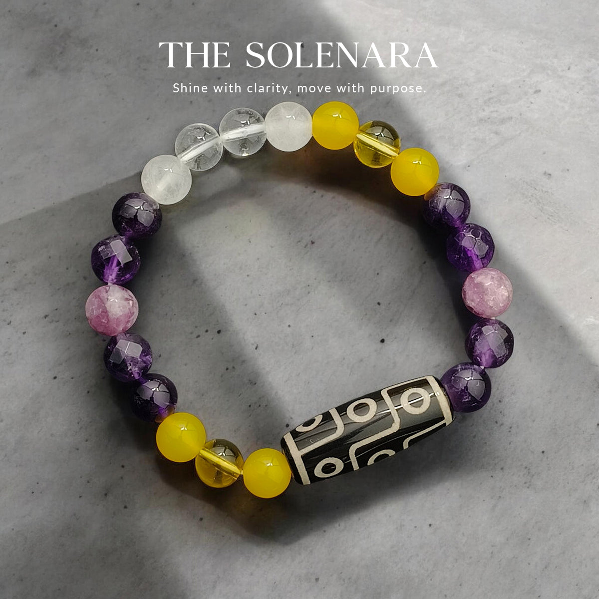 THE SOLENARA Modern 9-Eye Dzi Bracelet