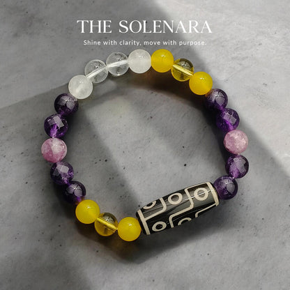 THE SOLENARA Modern 9-Eye Dzi Bracelet