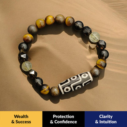 THE SOLVAR Modern 9-Eye Dzi Bracelet