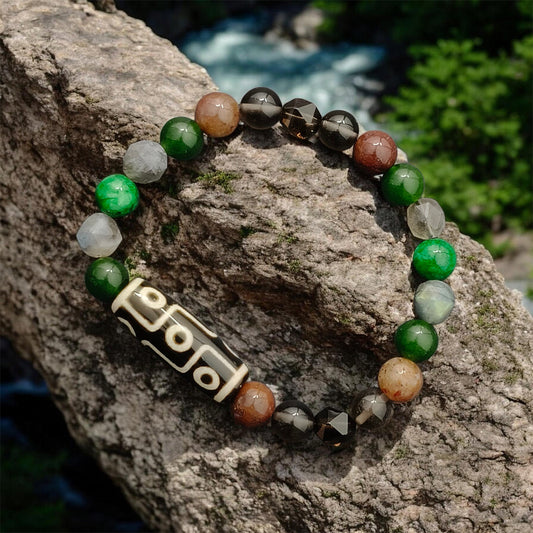 THE VERDARA Modern 9-Eye Dzi Bracelet
