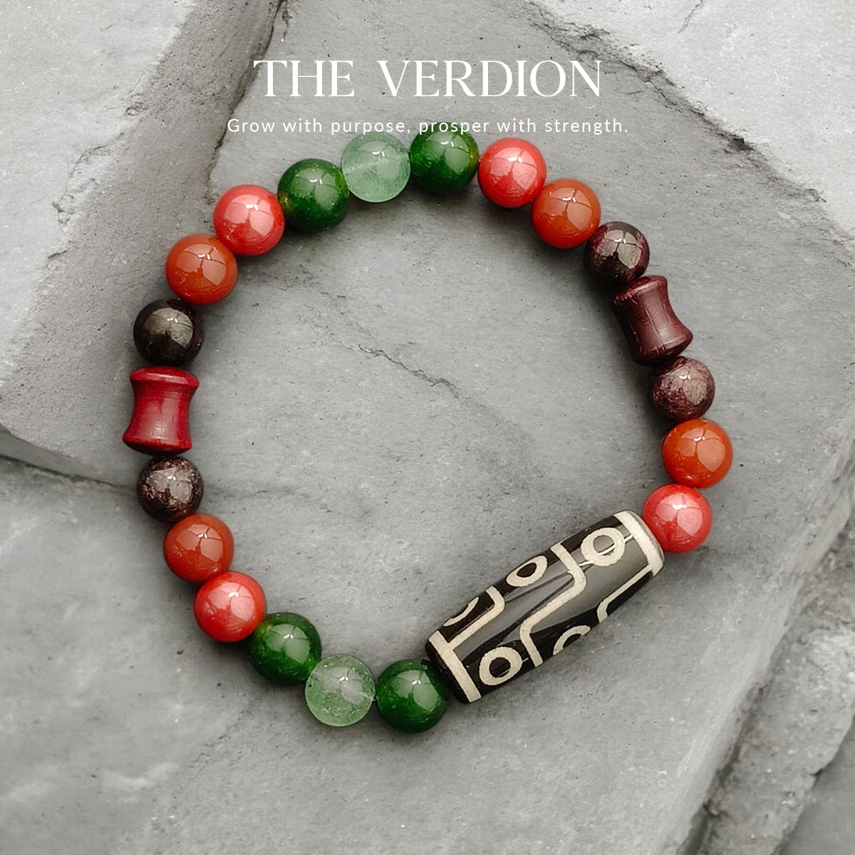 THE VERDION Modern 9-Eye Dzi Bracelet