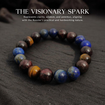 2025 ZODIAC - ROOSTER 10mm The Visionary Spark Bracelet