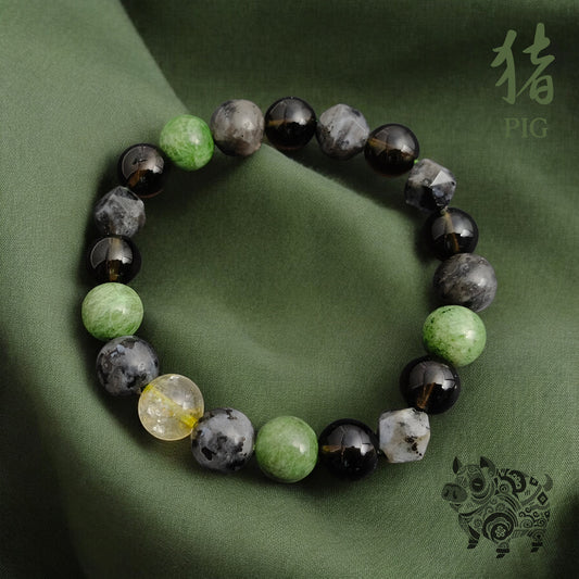 2025 ZODIAC - PIG 10mm The Joyful Bloom Bracelet