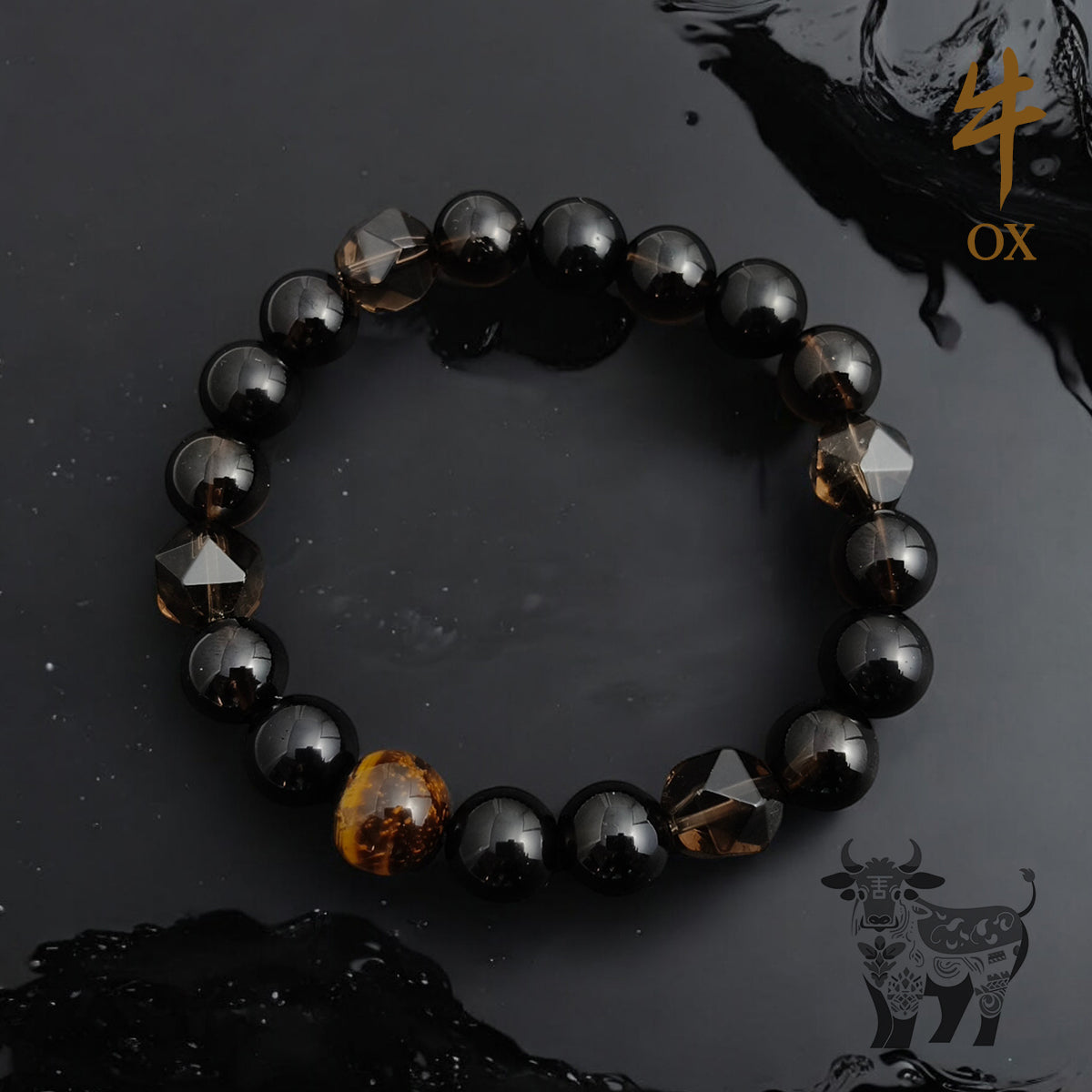 2025 ZODIAC - OX 10mm The Grounded Guardian Bracelet